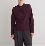 Aubergine Ruffles Shirt