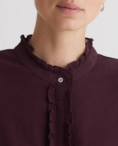Aubergine Ruffles Shirt