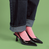 Deep Pink Glitter Socks