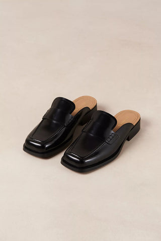 Alfred Leather Loafer Mules