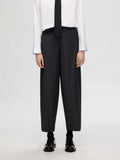 Wool Barrel Trousers