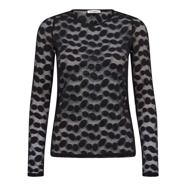 Black Penola Sheer Top