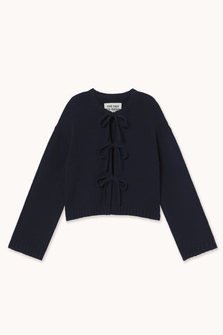 Navy Bow Tie Cardigan