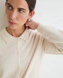 Wool Blend Polo Top