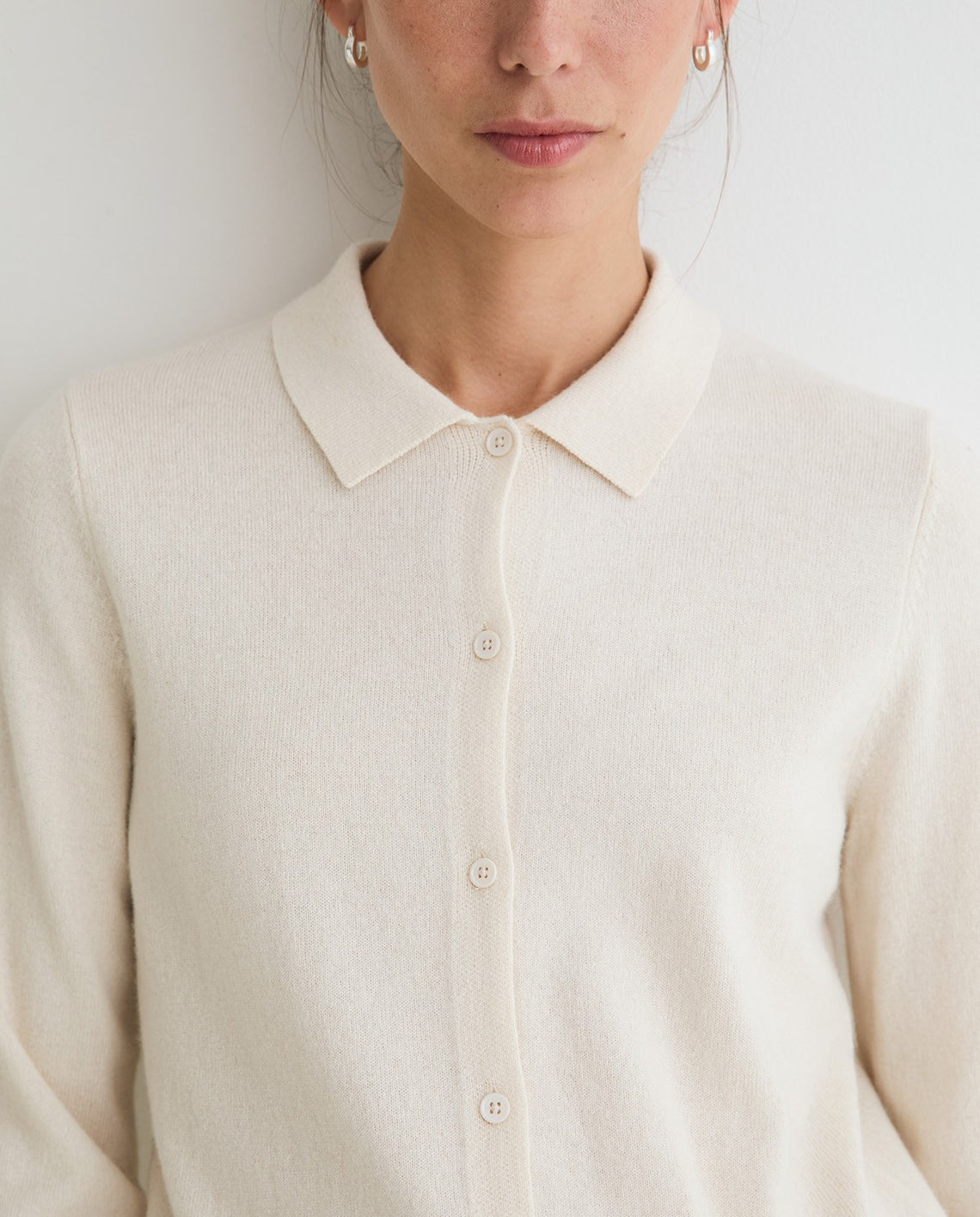 Wool Blend Polo Top