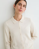 Wool Blend Polo Top