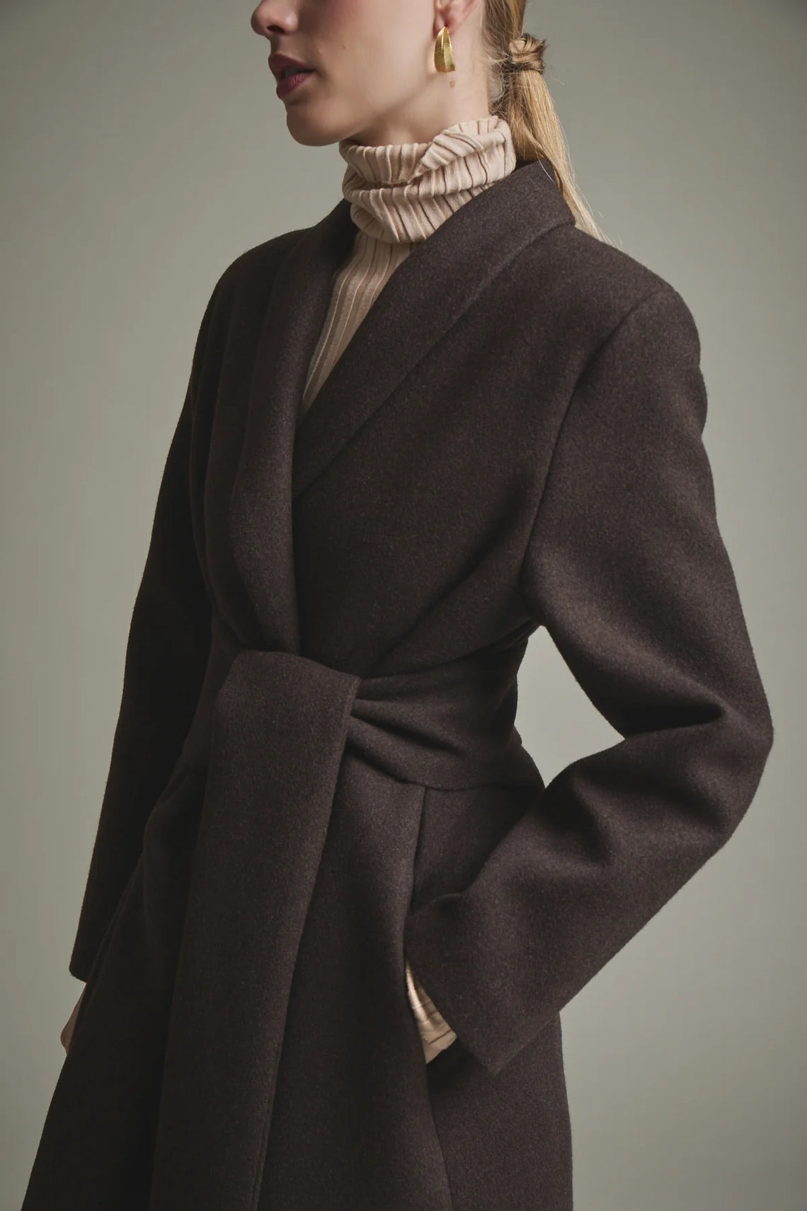 Chocolate Sash Coat