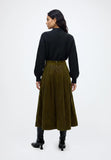 Olive Corduroy Skirt