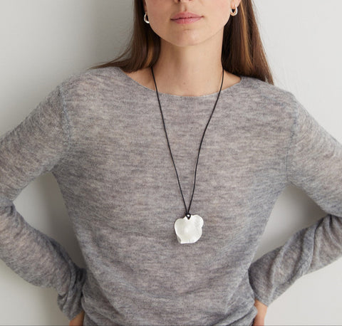 Grey Alpaca Blend Top