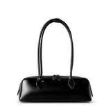 Black Leather Baguette Bag