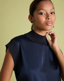 Knit and Satin Top