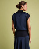 Knit and Satin Top