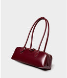 Burgundy Leather Baguette Bag