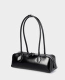 Black Leather Baguette Bag