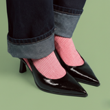 Deep Pink Glitter Socks
