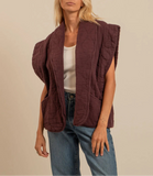 Brooklyn Burgundy Sleeveless Kimono