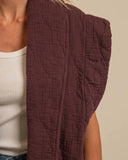 Brooklyn Burgundy Sleeveless Kimono