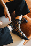 Crescent Gold & Black Socks