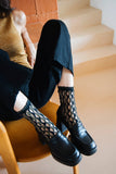 Crescent Gold & Black Socks