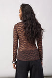 Chocolate Penola Sheer Top