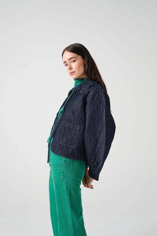 Heidi Indigo Denim Quilted Jacket