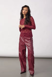 Red Penola Sheer Top