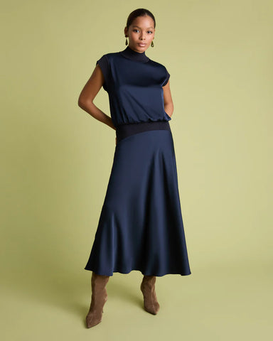 Knit and Satin Skirt