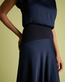 Knit and Satin Skirt