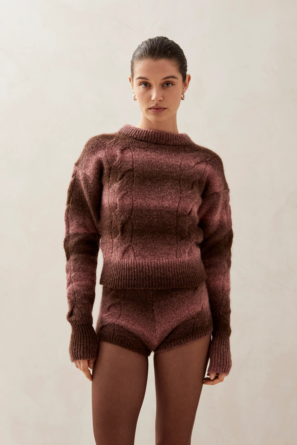 Aspen pink glow knit