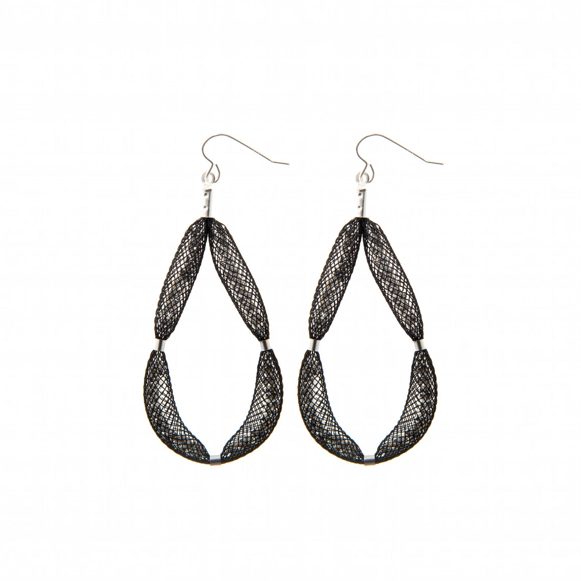 Silver Large Teardrop Earrings