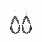 Silver Large Teardrop Earrings