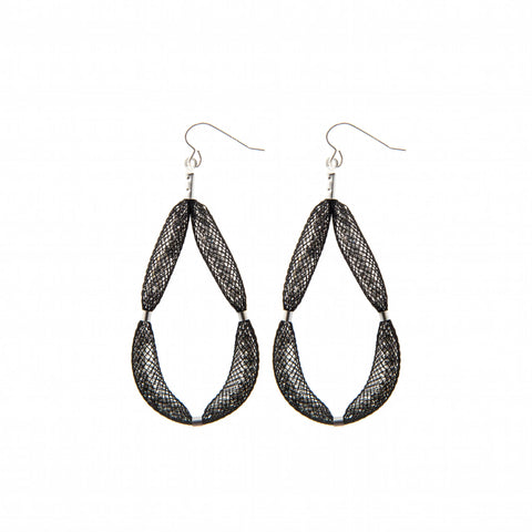 Silver Large Teardrop Earrings