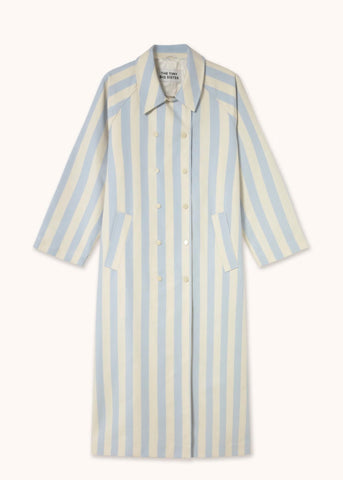 Striped Trench Coat