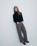 Herringbone knitted trousers