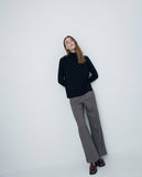 Herringbone knitted trousers