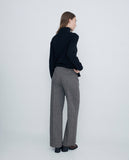 Herringbone knitted trousers