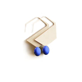 Ceraselle Hexagonal Earrings with Colourful Ceramic Drops